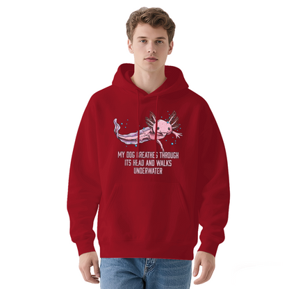 Funny Axolotl Quote White Hoodie, Aquarium Lover Ultra Soft Sweatshirt
