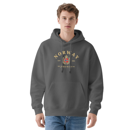 Norway Scandinavia Vintage Crest Heritage Hoodie