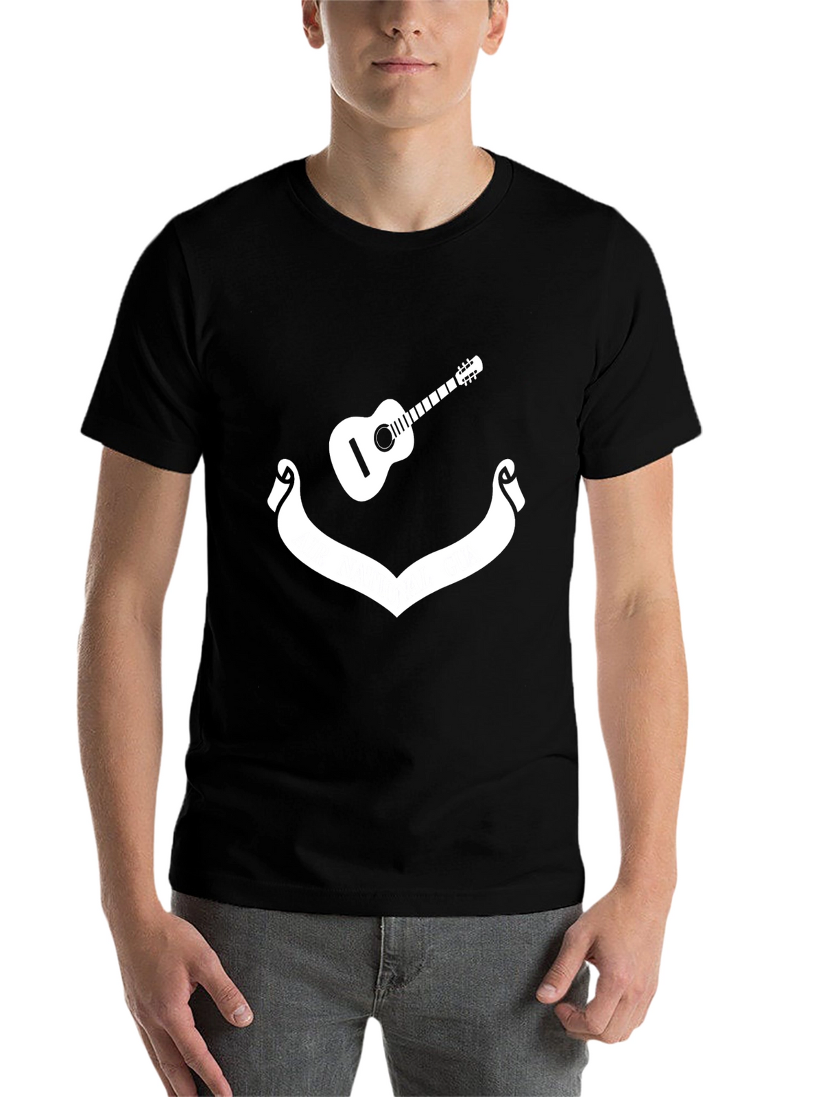 Guitar & Banner Graphic Tee - Black