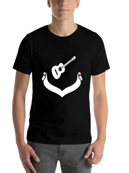 Guitar & Banner Graphic Tee - Black