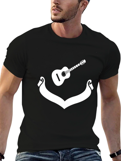 Guitar & Banner Graphic Tee - Black