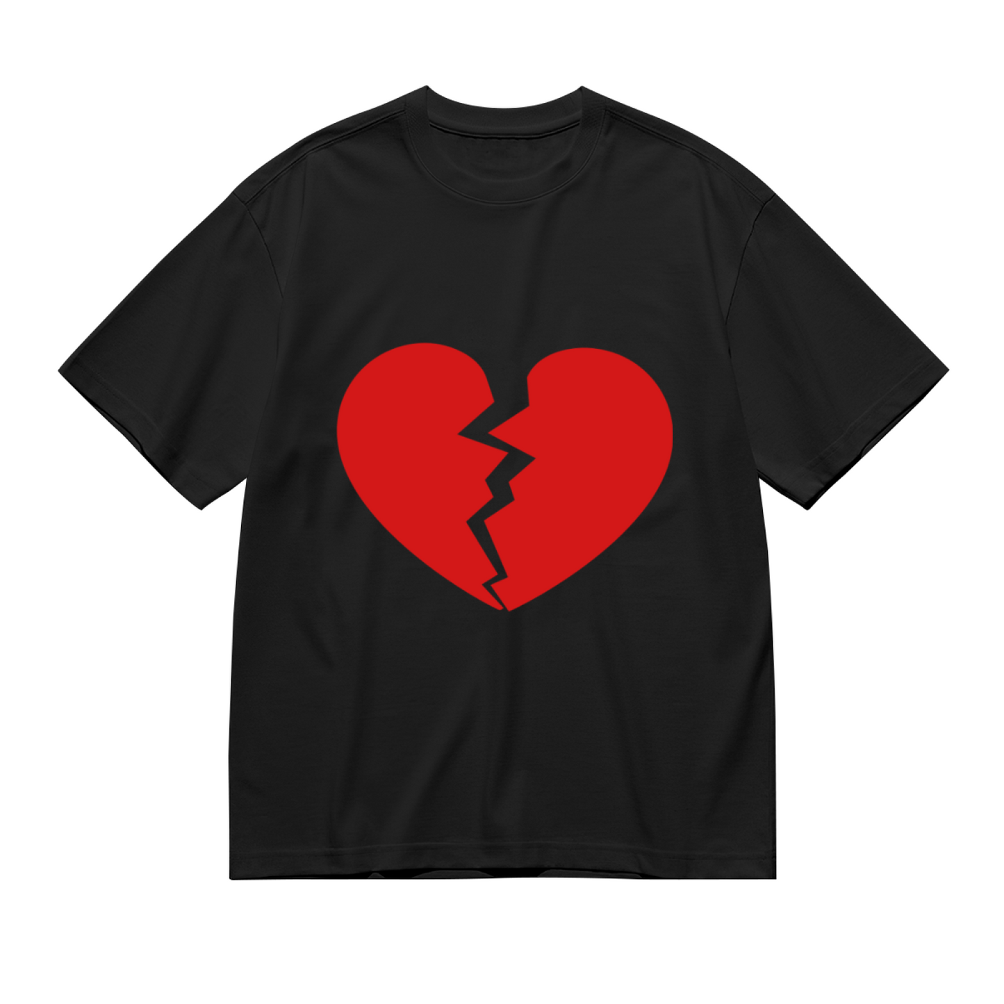 Men's Minimal Broken Red Heart Simple Trendy Street T-Shirt