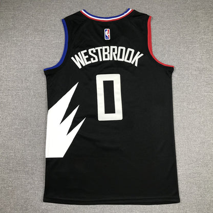 Men's LA Clippers Russell Westbrook Jordan Brand Black 2022/23 Statement Edition Swingman Jerseys