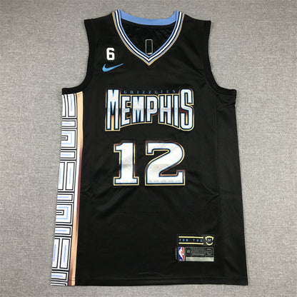 Men's Memphis Grizzlies Ja Morant #12 Black 2022/23 Swingman Jerseys - City Edition