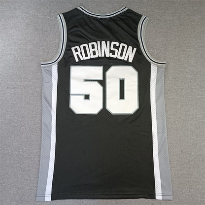 Men's San Antonio Spurs David Robinson Black Big & Tall Hardwood Classics Jerseys