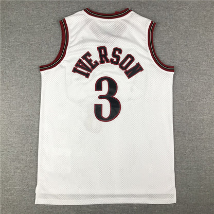 Men's Philadelphia 76ers Allen Iverson #3 White Swingman Jerseys