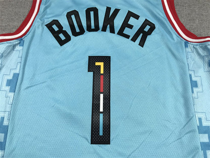 Men's Phoenix Suns Devin Booker #1 Turquoise 2022/23 Swingman Jerseys - City Edition