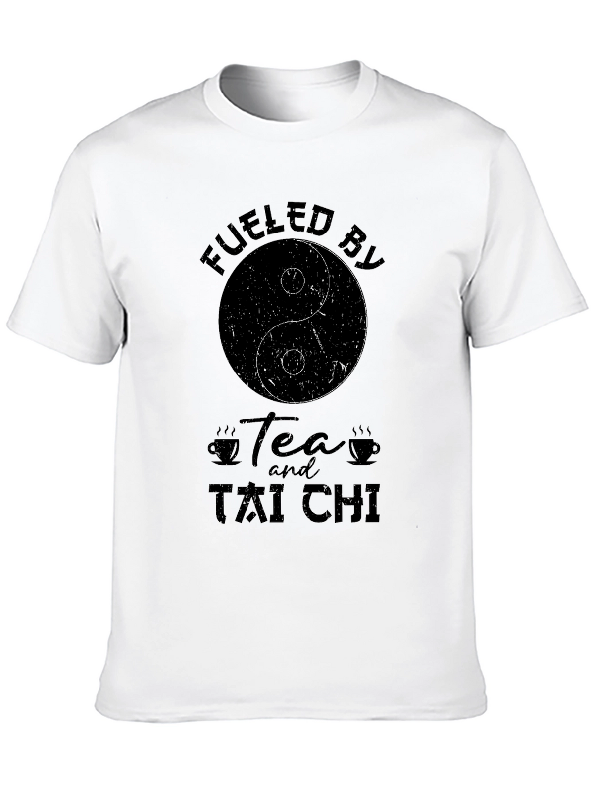 Fueled by Tea and Tai Chi Black T-Shirt