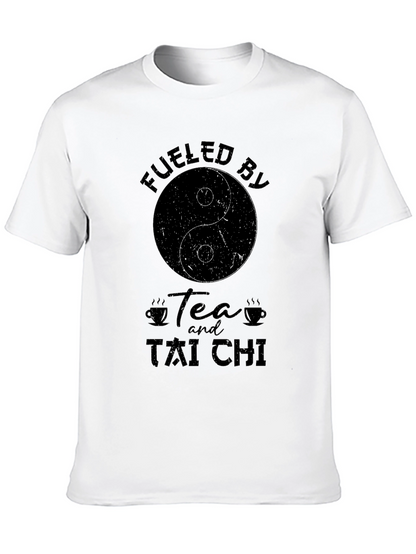 Fueled by Tea and Tai Chi Black T-Shirt