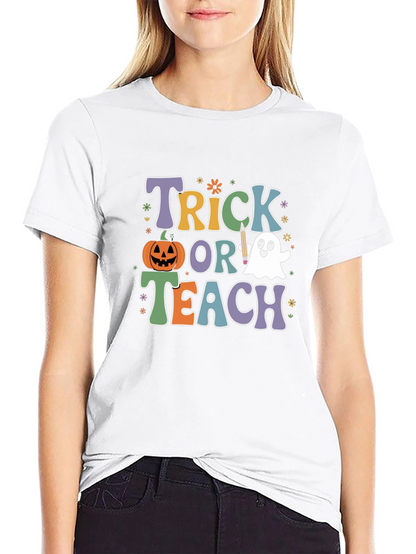 Trick or Teach Halloween Teacher T-Shirt