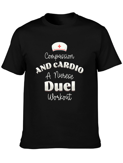 Compassion & Cardio Nurse Workout T-Shirt