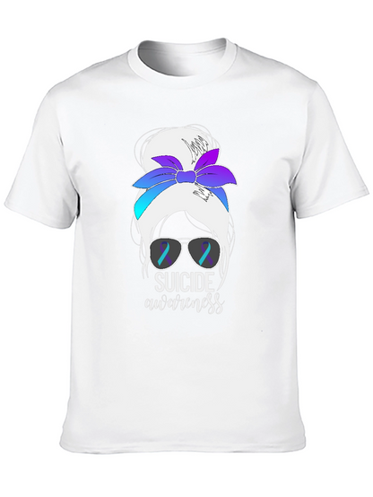 Suicide Awareness Messy Bun T-Shirt