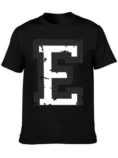 Retro E Graphic Tee - Black T-Shirt