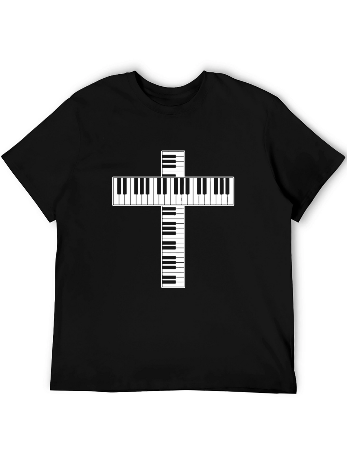 Piano Keys Cross Graphic Tee