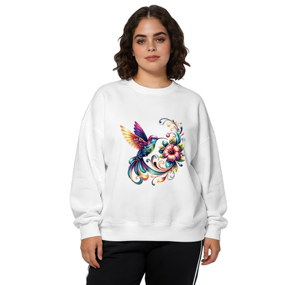 Stylish Black?Yellow Leopard Butterfly Cluster Crewneck Sweatshirt