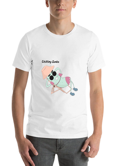 Chilling Socks Graphic Tee - Black Cotton Comfort