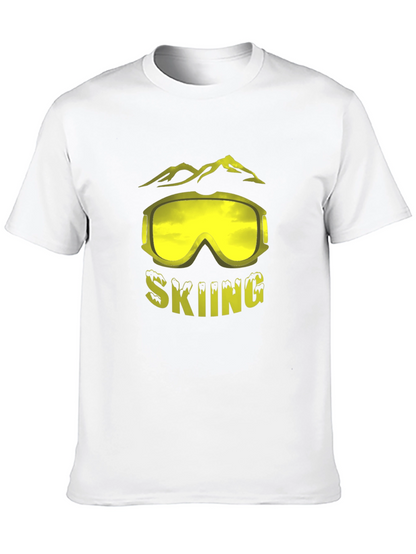 Skiing Graphic Tee - Mountain Goggles Design
