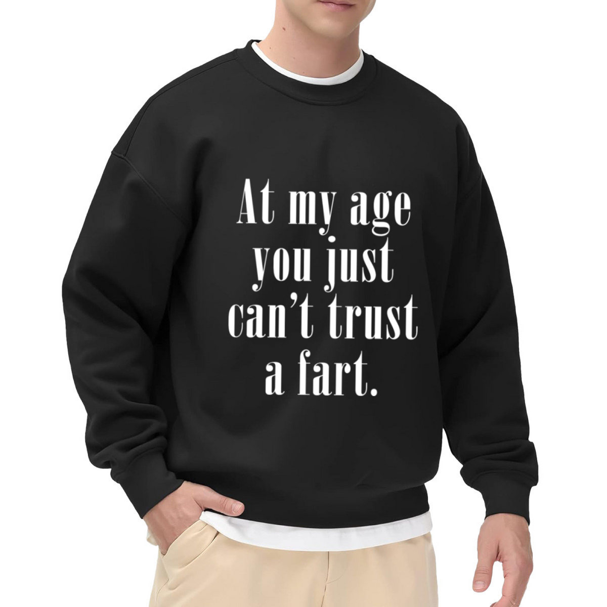 Funny Senior Age Joke Humor Crewneck Sweatshirt