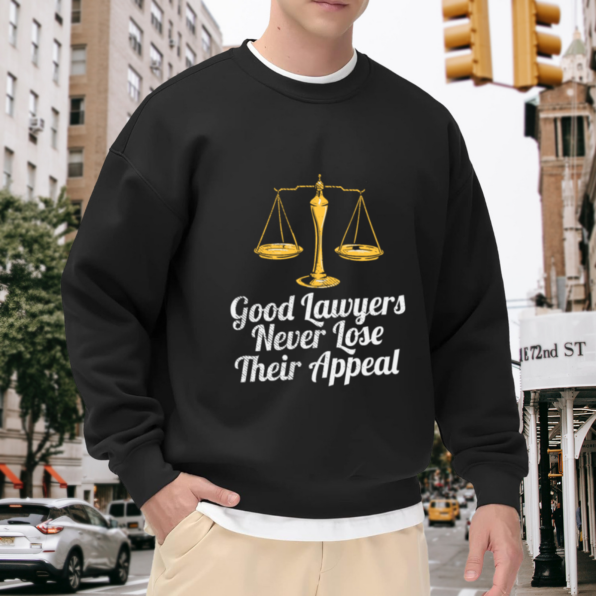 Good Lawyers Never Lose Their Appeal Lawyer Pun Crewneck Sweatshirt