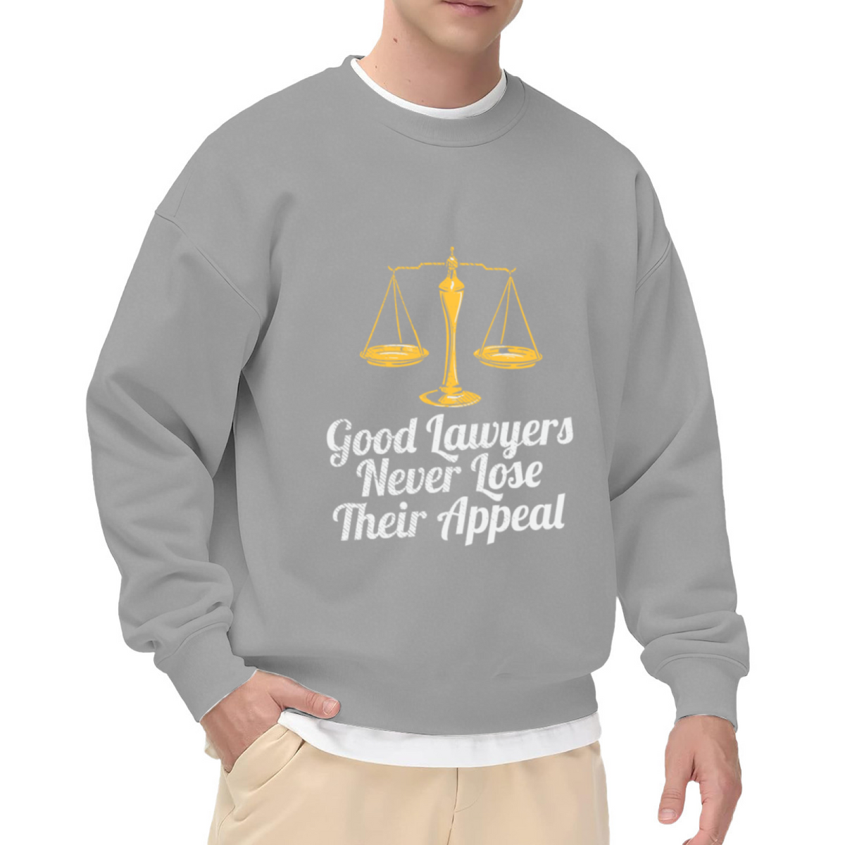 Good Lawyers Never Lose Their Appeal Lawyer Pun Crewneck Sweatshirt