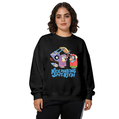 Nice Parking Spot Rita Cartoon Graphic Crewneck Sweatshirt