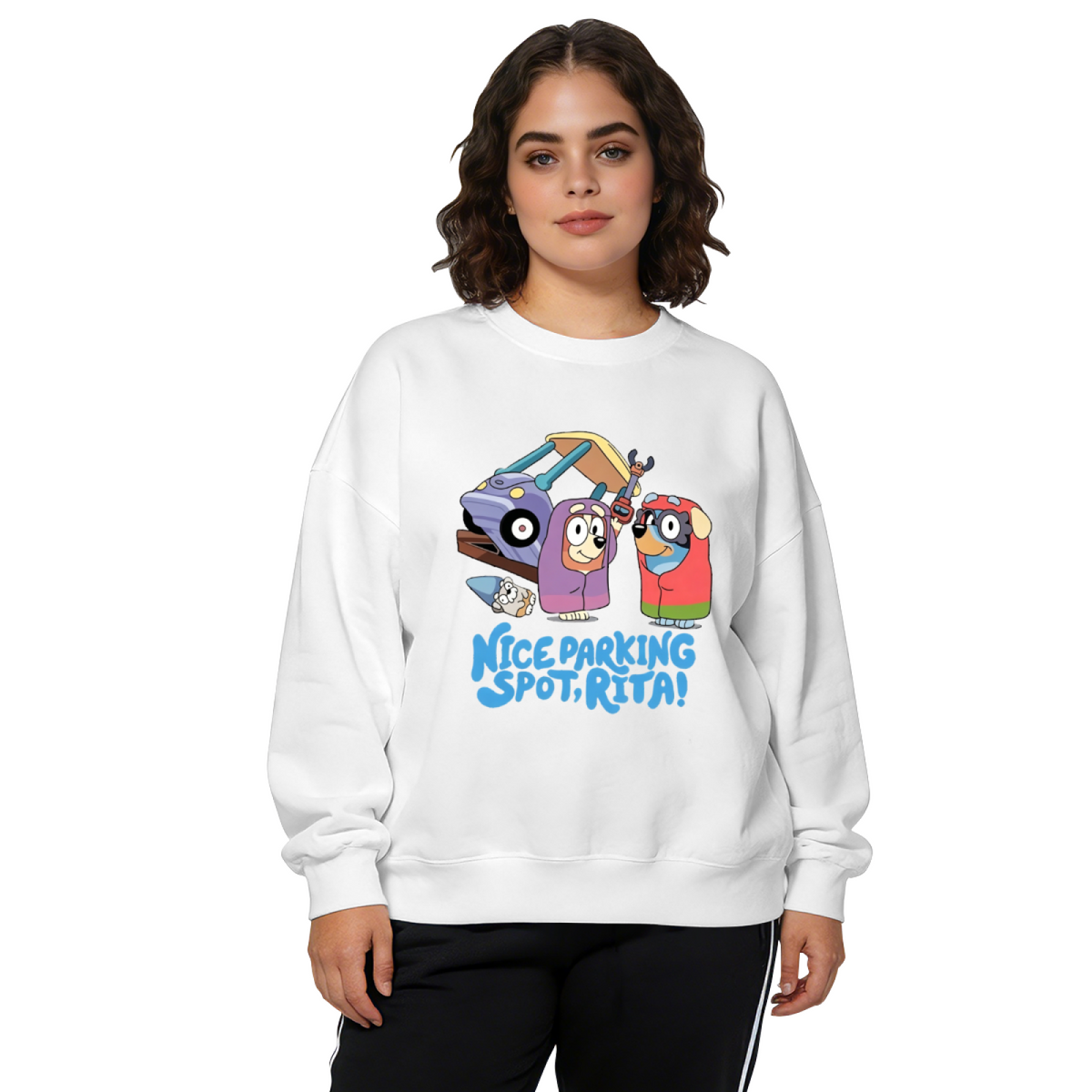 Nice Parking Spot Rita Cartoon Graphic Crewneck Sweatshirt