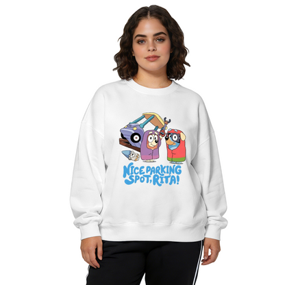Nice Parking Spot Rita Cartoon Graphic Crewneck Sweatshirt