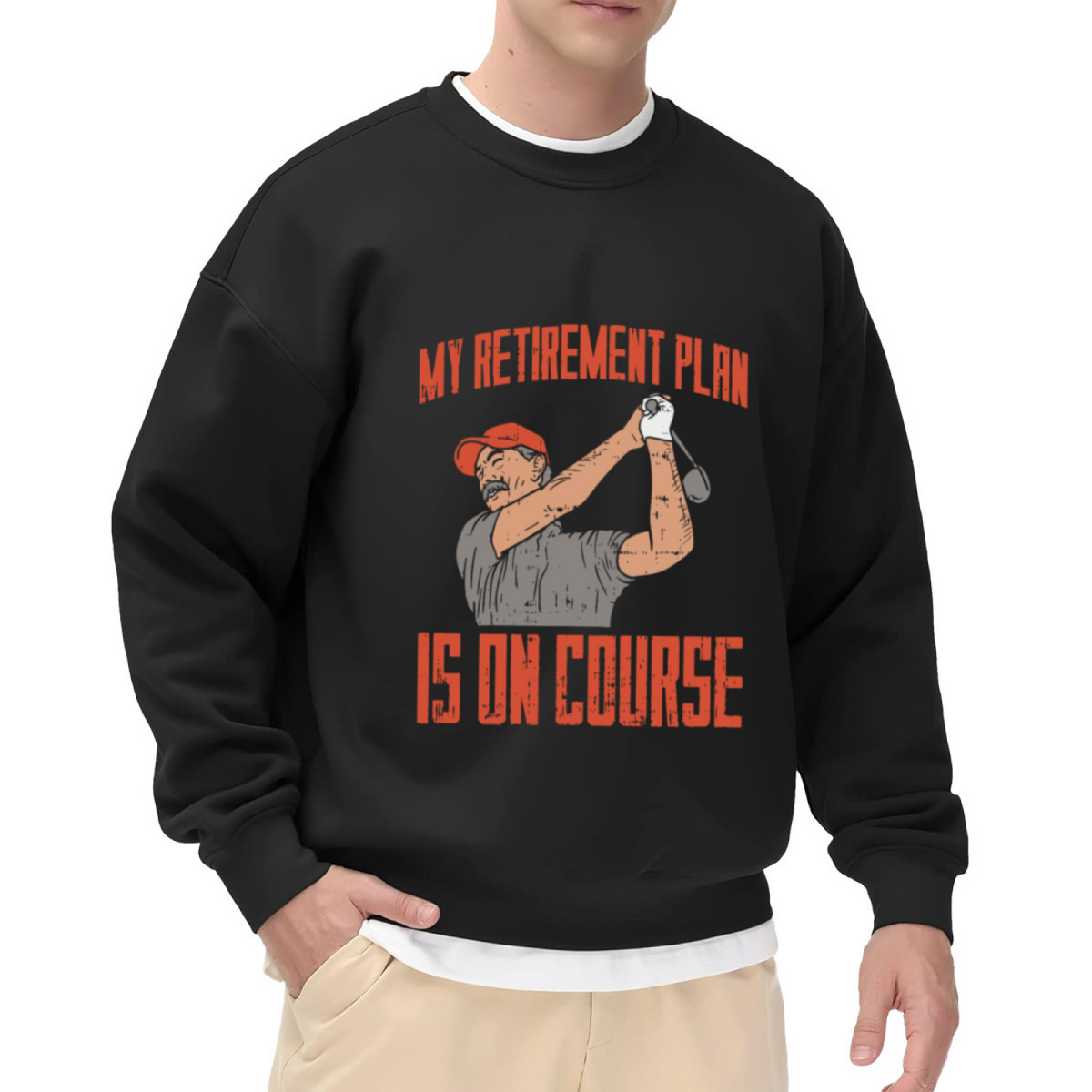 My Retirement Plan Is On Course Golf Lover Vintage Crewneck Sweatshirt