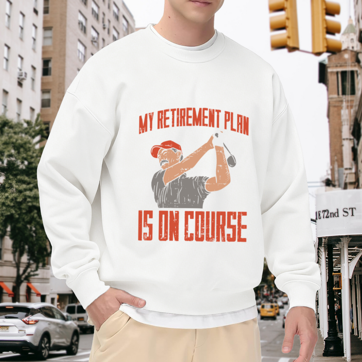 My Retirement Plan Is On Course Golf Lover Vintage Crewneck Sweatshirt