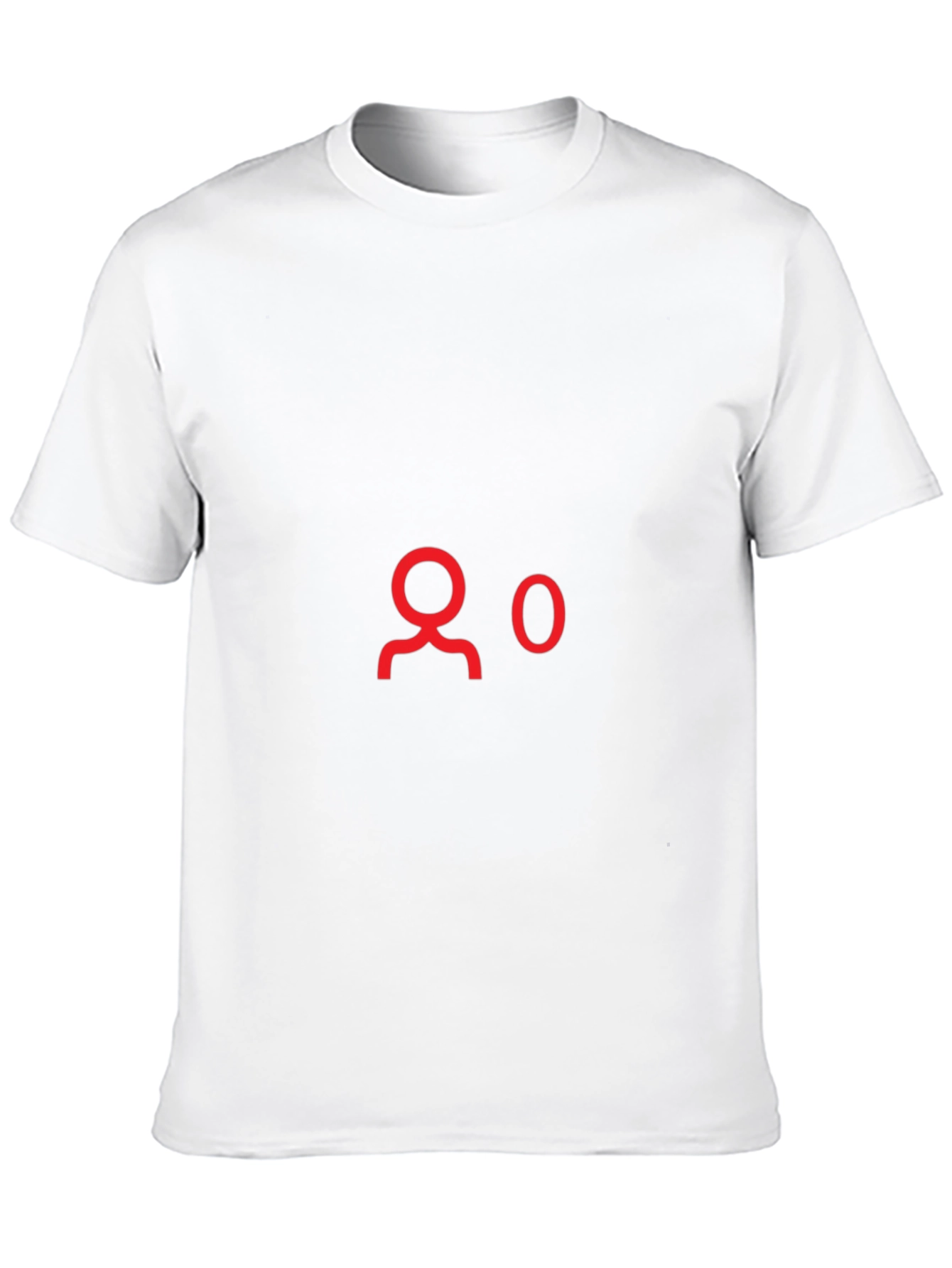 Black T-Shirt with Red 0 Followers Graphic