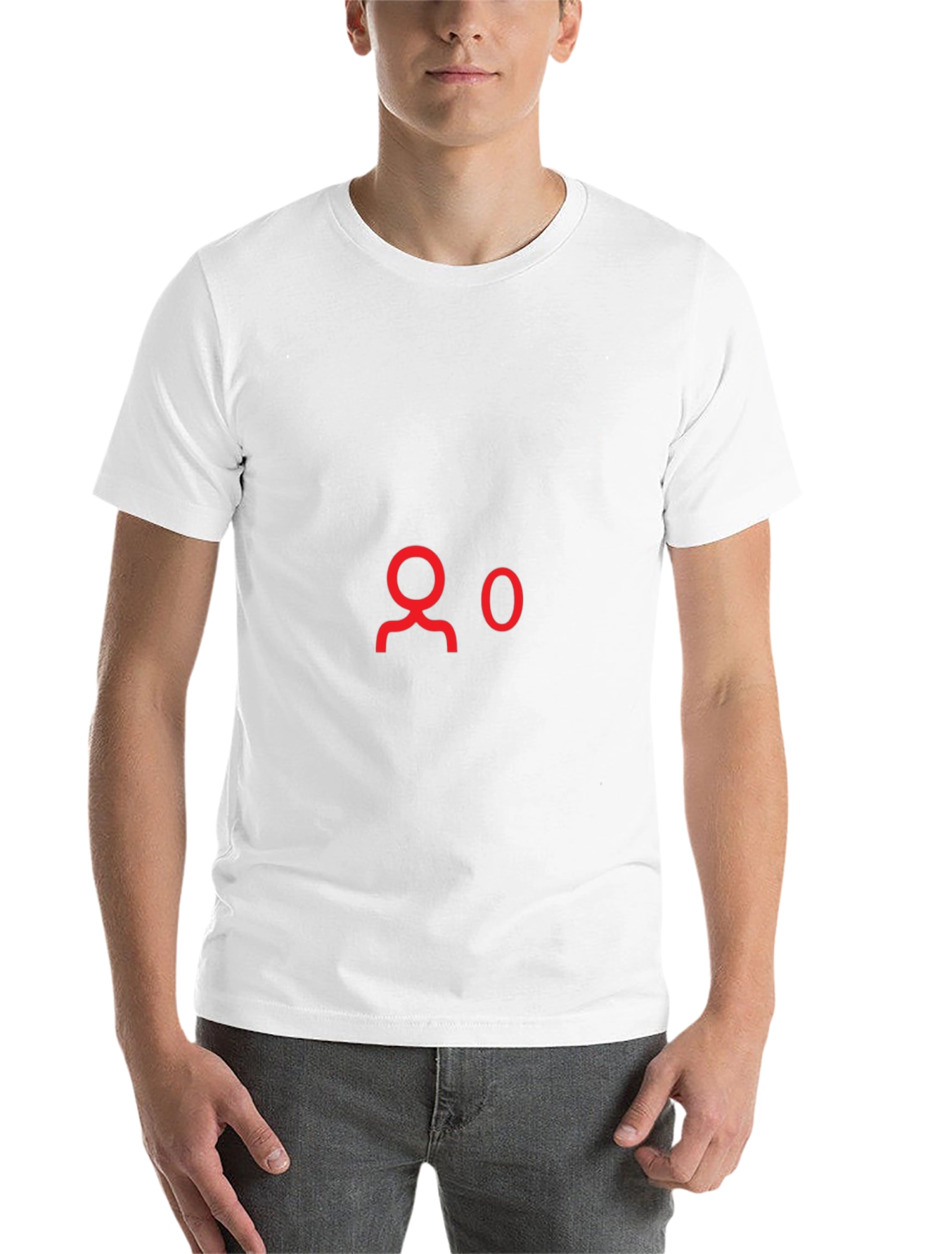 Black T-Shirt with Red 0 Followers Graphic