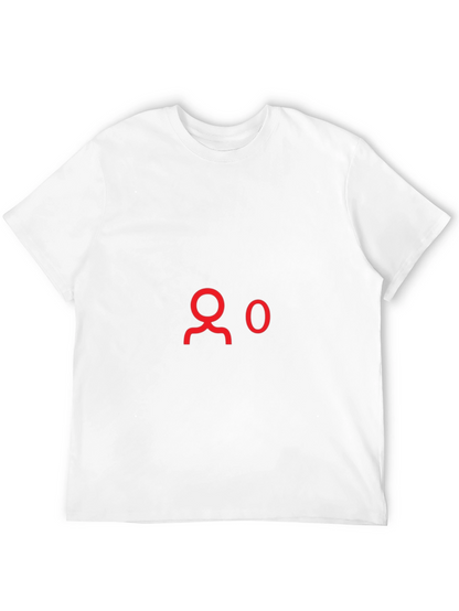 Black T-Shirt with Red 0 Followers Graphic