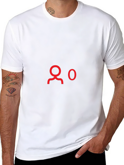 Black T-Shirt with Red 0 Followers Graphic