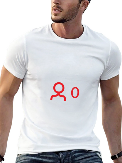 Black T-Shirt with Red 0 Followers Graphic