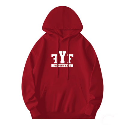FYF Fix Your Face Retro Varsity Letter Statement Hoodie