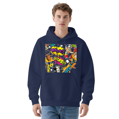 Retro Comic Pop?Art Vibrant Graphic Hoodie