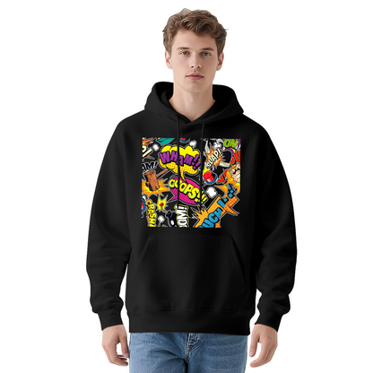 Retro Comic Pop?Art Vibrant Graphic Hoodie