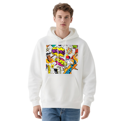 Retro Comic Pop?Art Vibrant Graphic Hoodie