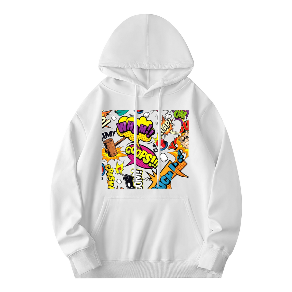 Retro Comic Pop?Art Vibrant Graphic Hoodie