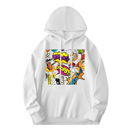 Retro Comic Pop?Art Vibrant Graphic Hoodie