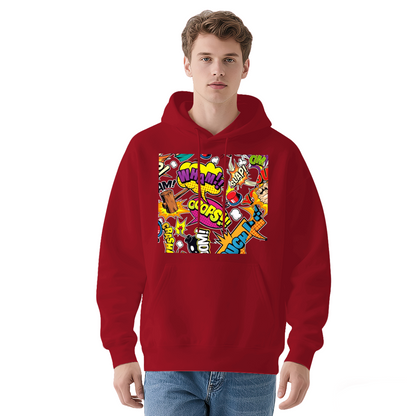 Retro Comic Pop?Art Vibrant Graphic Hoodie