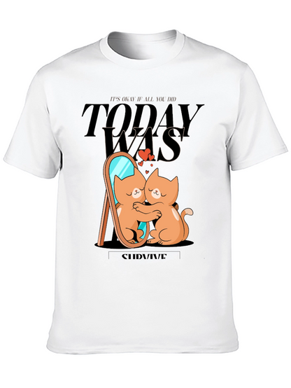 Cute Cat T-Shirt - Self Love Survive Tee