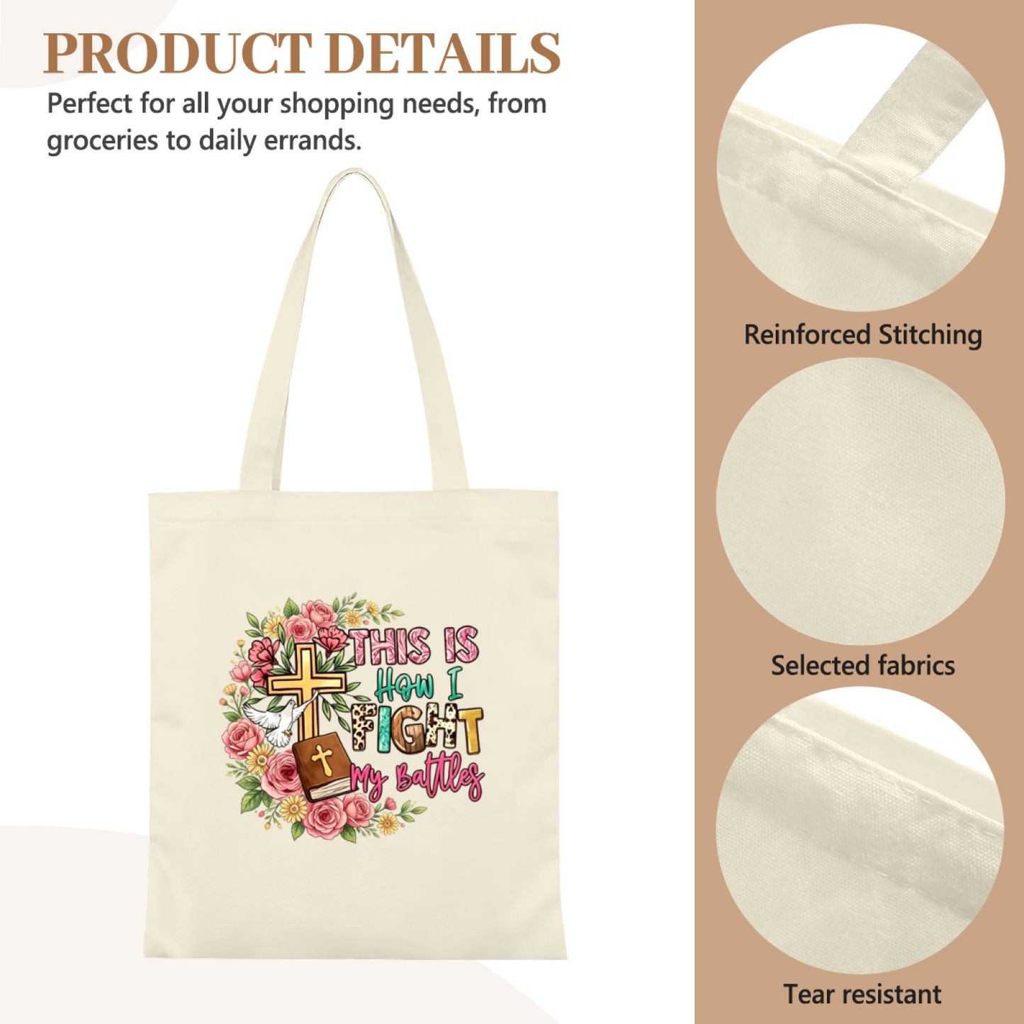 Ok Fine Minimal Stick Figure Canvas Bag | Funny Ins Daily Commute Handbag