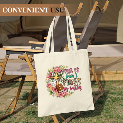 Ok Fine Minimal Stick Figure Canvas Bag | Funny Ins Daily Commute Handbag