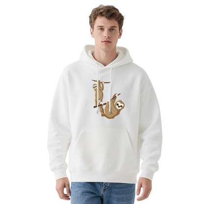 Cute Hanging Sloth Animal Print Hoodie