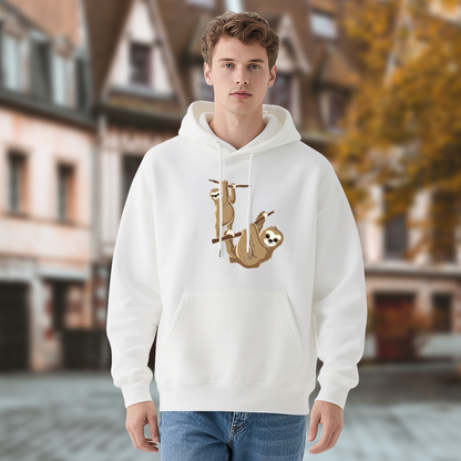 Cute Hanging Sloth Animal Print Hoodie