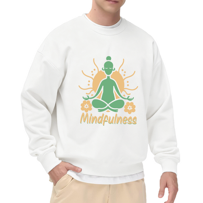 Mindfulness Meditation Yoga Floral Relax Crewneck Sweatshirt