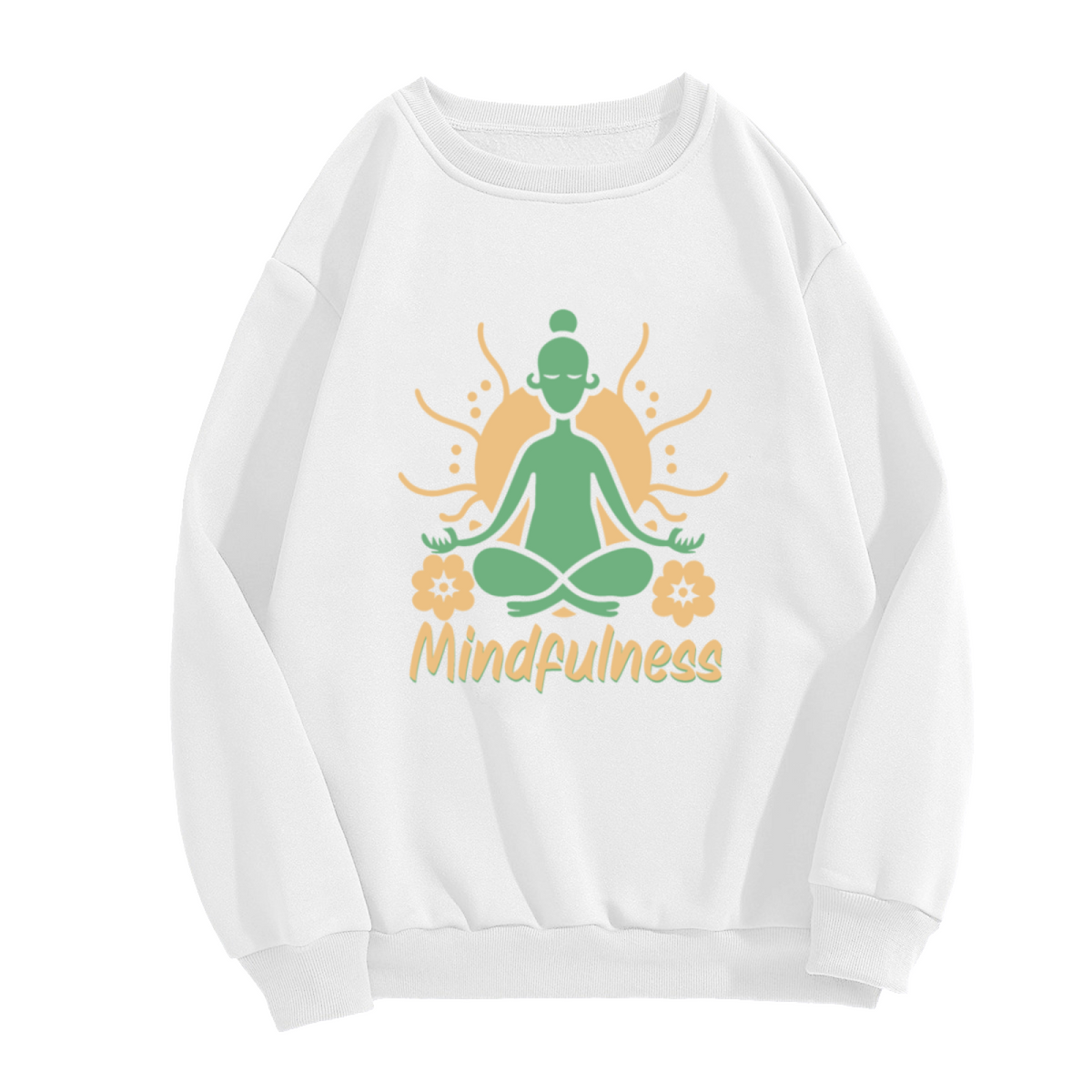 Mindfulness Meditation Yoga Floral Relax Crewneck Sweatshirt