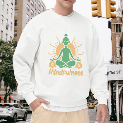 Mindfulness Meditation Yoga Floral Relax Crewneck Sweatshirt