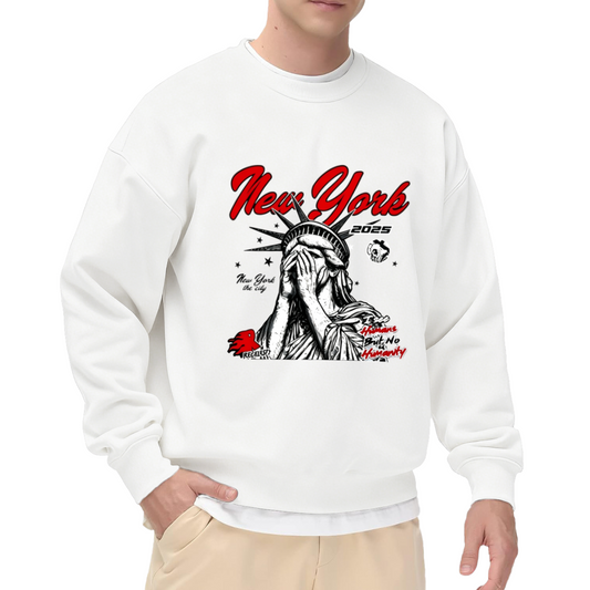 Covered Eyes Statue Of Liberty New York Streetwear Crewneck